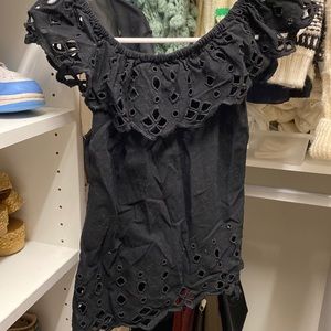 Zara black ruffle top- kids size 11/12